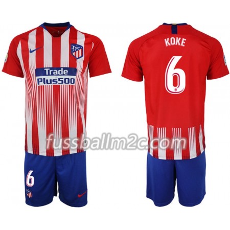 Fußballtrikots Atlético Madrid KOKE 6 Kinder Heim Trikotsatz 2018-2019 Fußballtrikots Atlético Madrid KOKE 6 Kinder Heim Trikotsatz 2018-2019